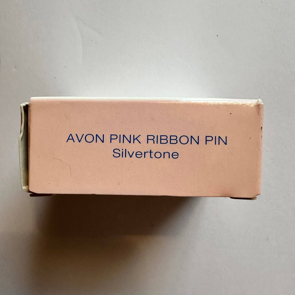Avon‎ Pink Ribbon Pin Silvertone Breast Cancer Awareness Rhinestone 2000 New Box - Picture 5 of 6